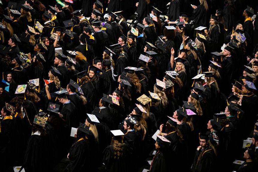 Graduation event filled with students